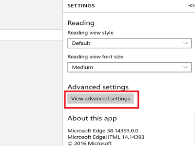 Advanced settings in edge browser 400x300